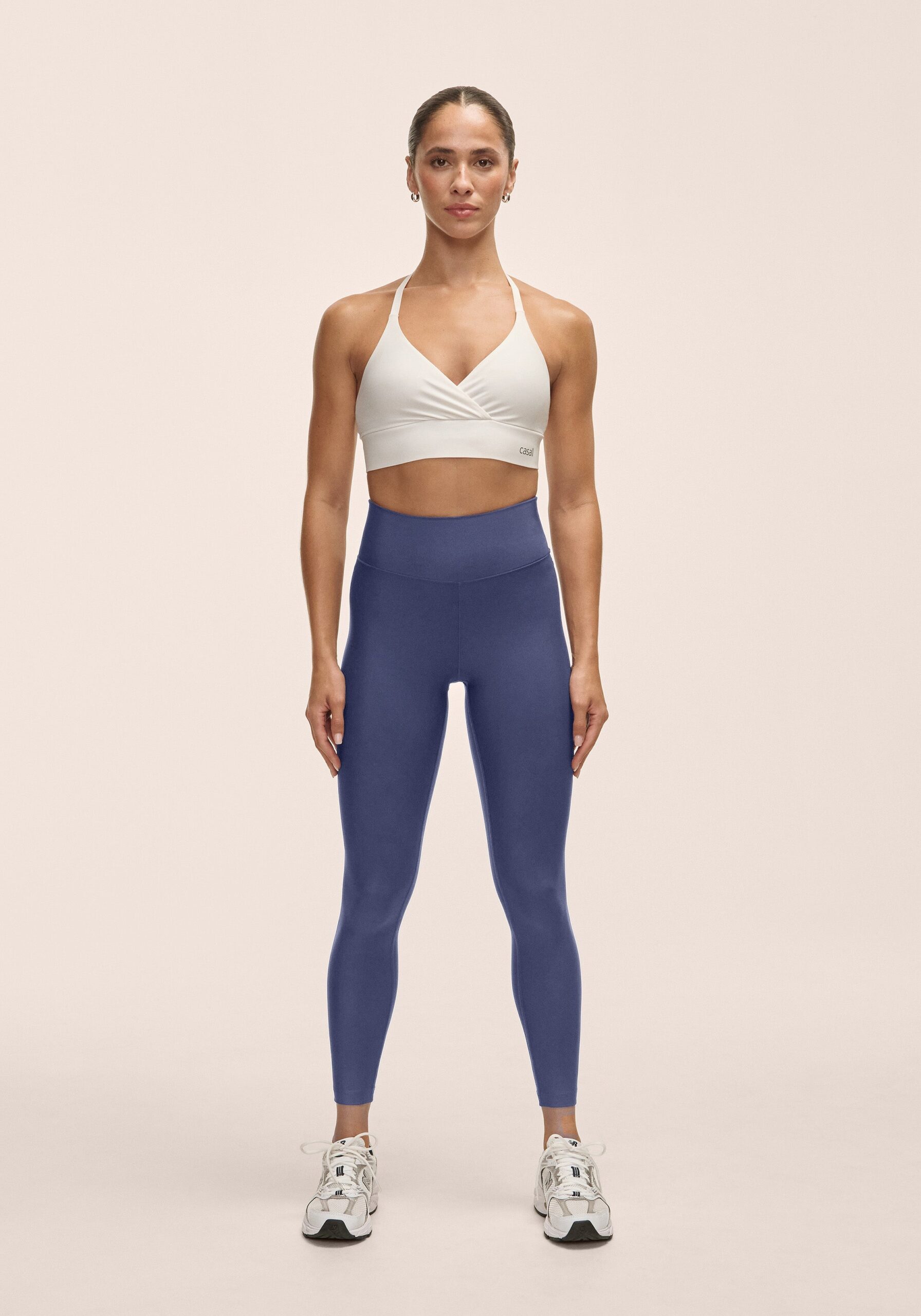 Casall Graphic High Waist Tights - Blue Shadow