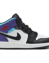 Air Jordan 1 Mid White True Red Aquamarine Black