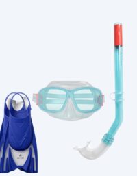 Watery snorkelset för barn (4-10) - Wyre/Bimasha - Vit/blå - Snorkelset barn (4-16 år)