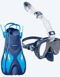 Watery snorkelset för barn - Fisher/Pearl - Blå/mörkblå - Snorkelset barn (4-16 år)