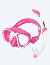 SEAC Combo snorkelset för barn (från 3 år) - Bella - Rosa/Vit