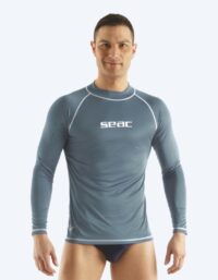 SEAC UV-tröjor för herr - T-Sun Long - Grå/vit