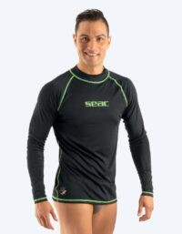 SEAC UV-tröja för herr - T-Sun Long - Svart/Grön