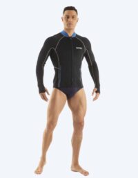 SEAC neoprentröja med blixtlås till män - Lover - Svart/blå