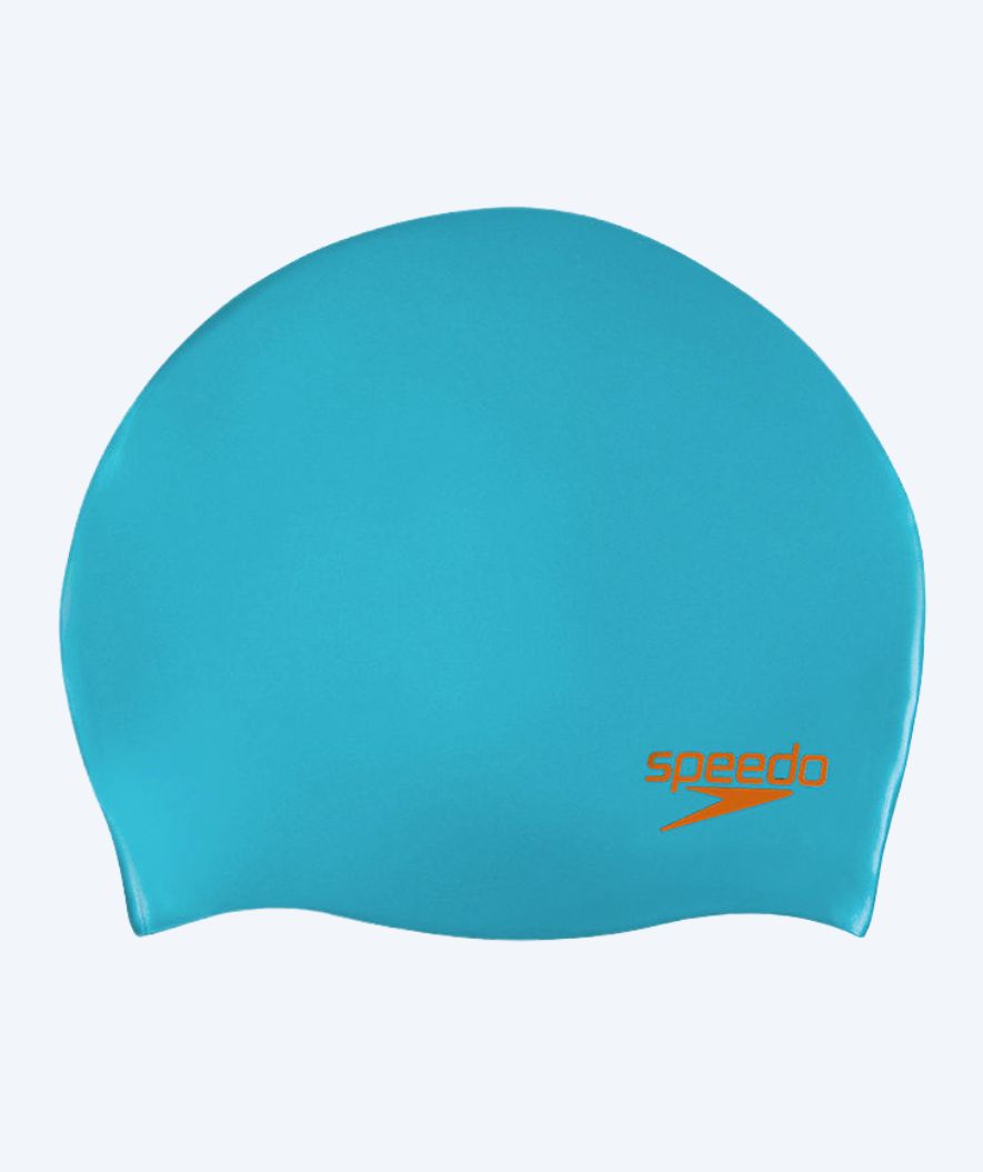 Speedo badmössa för junior (6-16) - Plain - Ljusblå/orange