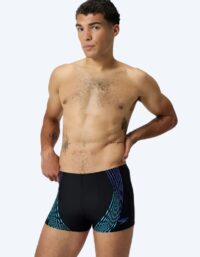 Speedo aquashorts för herr - Duo Logo Print - Svart/mörkblå
