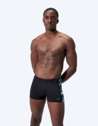 Speedo aquashorts för herr - Hyperboom Panel - Svart/turkos