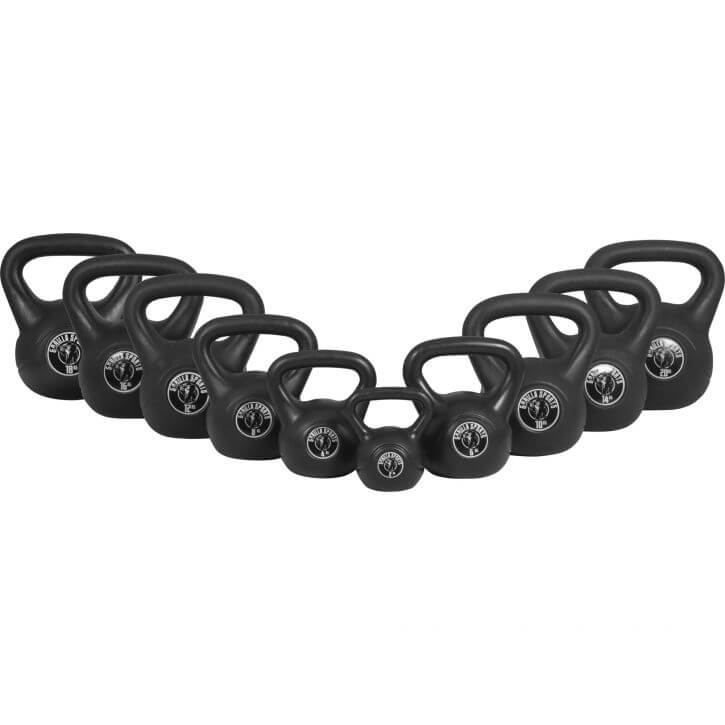 Gorilla Sports Kettlebell GS Svart 2-20kg - 4kg