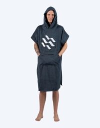 Watery badponcho för vuxna - Bomull - Mörkblå (Bäst i test)