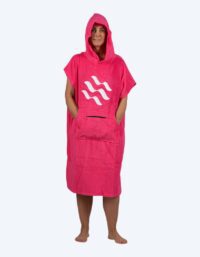 Watery badponcho för vuxna - Bomull - Rosa (Bäst i test)
