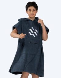 Watery badponcho för junior (6-15) - Bomull - Mörkblå (Bäst i test)