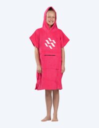 Watery badponcho för junior (6-15) - Bomull - Rosa (Bäst i test)