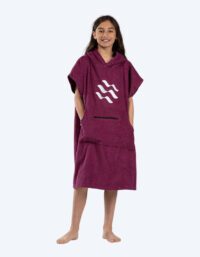 Watery badponcho för junior (6-15) - Bomull - Lila (Bäst i test)