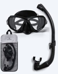 Watery Combo snorkelset för vuxna (från 15 år) - Fenton Pro - Svart - Snorkelset vuxna (+16 år)