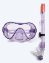 Watery Combo snorkelset för junior (8-15) - Jubal - Lila - Snorkelset barn (4-16 år)