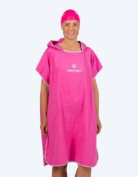 Watery badponcho för vuxna - Microfiber - Rosa (Bäst i test)