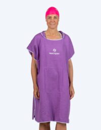 Watery badponcho för vuxna - Microfiber - Lila (Bäst i test)