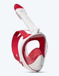 Watery fullface-cyklop för barn - Oxygen - Vit/röd (Bäst i test)