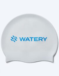 Watery badmössa - Signature Metallic - Vit/blå - Simmössa