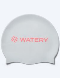 Watery badmössa - Signature Metallic - Vit/ljusrosa - Simmössa