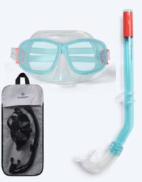 Watery Combo snorkelset för barn (4-10) - Wyre - Vit/blå - Snorkelset barn (4-16 år)