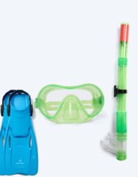 Watery snorkelset för junior (8-15) - Jubal/Fleetwood - Grön/blå - Snorkelset barn (4-16 år)