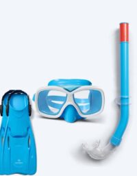 Watery snorkelset för junior (8-15) - Misu/Fleetwood - Blå/blå - Snorkelset barn (4-16 år)