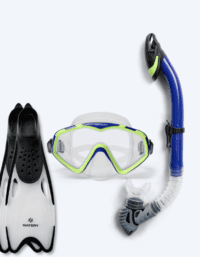 Watery snorkelset för vuxna (från 15 år) - Leach/Rilian - Blå/svart - Snorkelset vuxna (+16 år)
