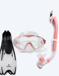 Watery snorkelset för vuxna (från 15 år) - Leach/Rilian - Rosa/svart - Snorkelset vuxna (+16 år)