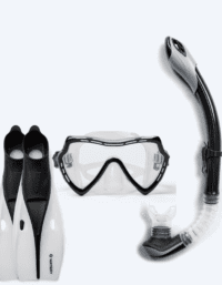 Watery snorkelset för vuxna (från 15 år) - Nebula/Breeve - Svart - Snorkelset vuxna (+16 år)