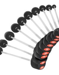 Gorilla Sports Fasta Skivstänger PRO Gummi 10-50kg - 15kg