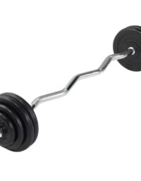 Gorilla Sports Curlstång Gummi - 35 kg, Skivstångsset gummerade