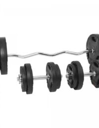 Gorilla Sports Curlstång Hantlar PRO Trigrip - 70 kg, Skivstångsset plast