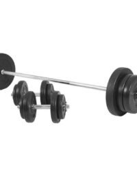 Gorilla Sports Skivstång Hantlar BASIC - 70kg, Skivstångsset plast