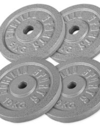 Gorilla Sports Viktskivor IRON Silver - 2x10kg 2x5kg, Viktpaket järn