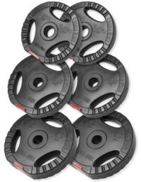 Gorilla Sports Viktskivor PRO Trigrip - 17,5kg, Viktpaket gummerade