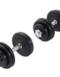 Gorilla Sports Hantlar GUMMI Gjutjärn 2x15kg