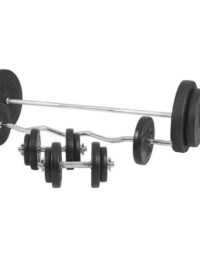 Gorilla Sports Skivstångspaket BASIC 100kg - Skivstång, Curlstång & Hantlar