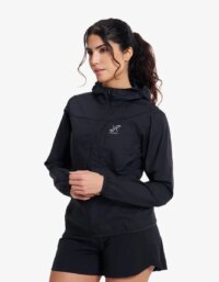 Revolution Race Speed Hooded Windbreaker Dam Black, Storlek:M