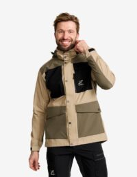Revolution Race Rambler Lightweight Pro Jacket Herr Khaki/Light MossGray, Storlek:XL