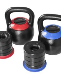 Gorilla Sports Kettlebell Justerbar 8-16kg/16-24kg - Röd - 8-16kg