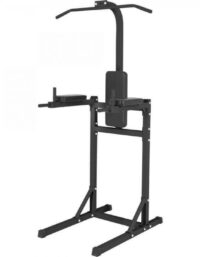 Gorilla Sports Power Tower Chins Dips Benlyft - Svart
