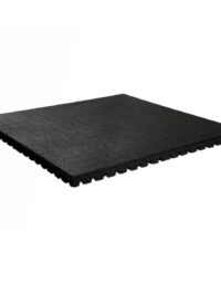 Gymkompaniet Gymgolv Pusselgolv 1x1m, 43mm Gummi Svart (Ny modell)