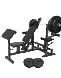Gorilla Sports Multigympaket BASIC Black/White 60kg - Vit