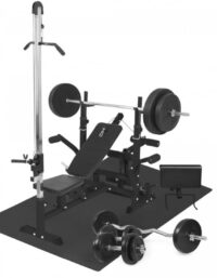 Gorilla Sports Multigym BASIC Black 100kg Viktpaket Lats Gymgolv