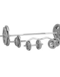 Gorilla Sports Skivstång Curlstång Hantlar TRIGRIP Gjutjärn 108kg