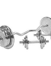 Gorilla Sports Curlstång Hantlar CHROME 70kg