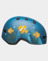 Bell Lil Ripper Matte Grey/Blue Fish, Cykelhjälm