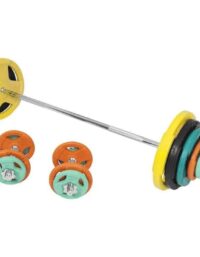 Gorilla Sports Skivstång Hantlar Trigrip S - 100kg, Skivstångsset gummerade