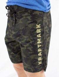 Kraftmark Boardshorts Camo Green Men, Shorts Herr